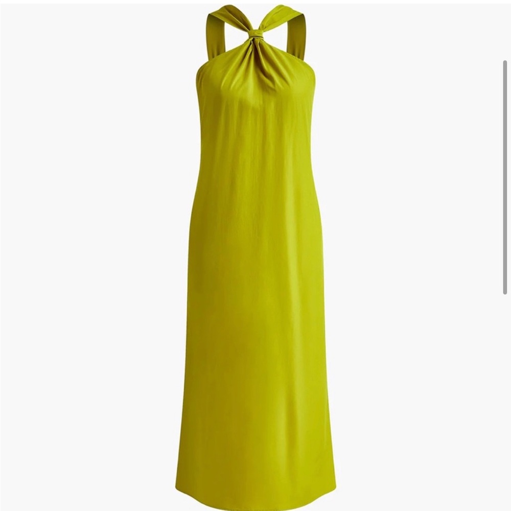 Commense Revolve Green Cross Halter Split Long Dr… - image 2